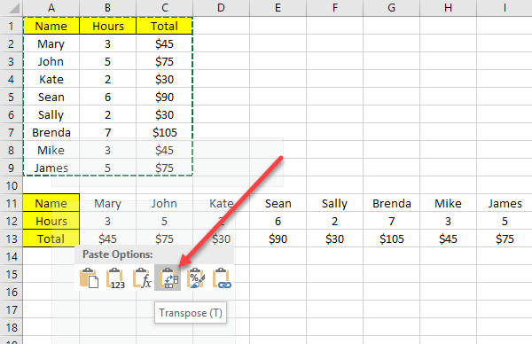 Ways To Use Excel S Transpose Function