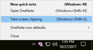 screen clipping onenote for mac