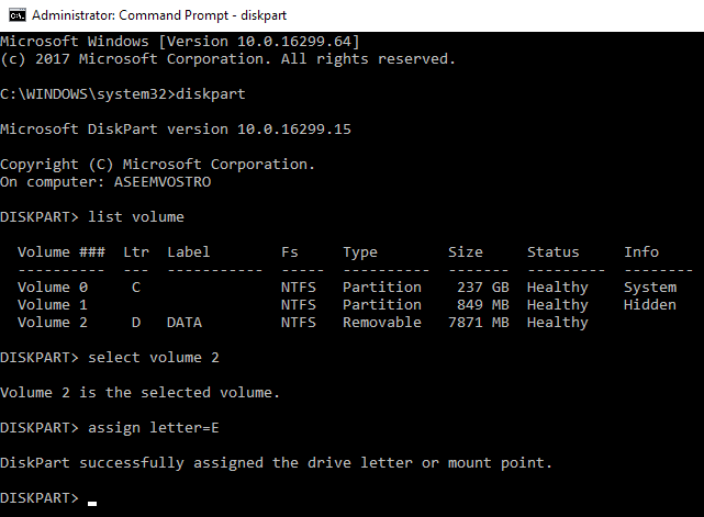 windows 7 change boot drive letter command prompt