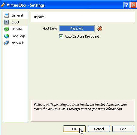 virtualbox host key unser