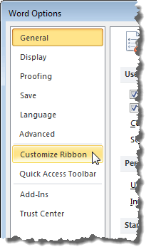 remove mailings tab from ribbon word 2013