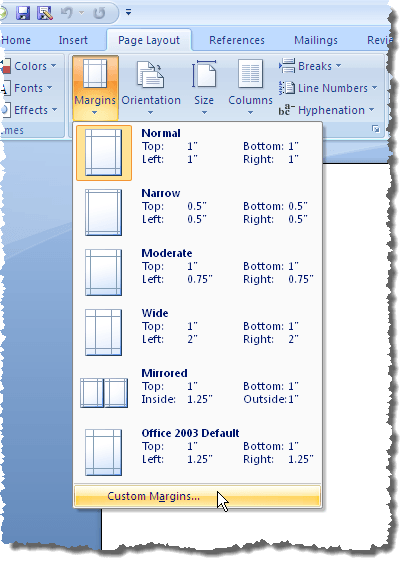 how page margins in excel to 2007 default change Word New Margins Change Used in Documents the Default