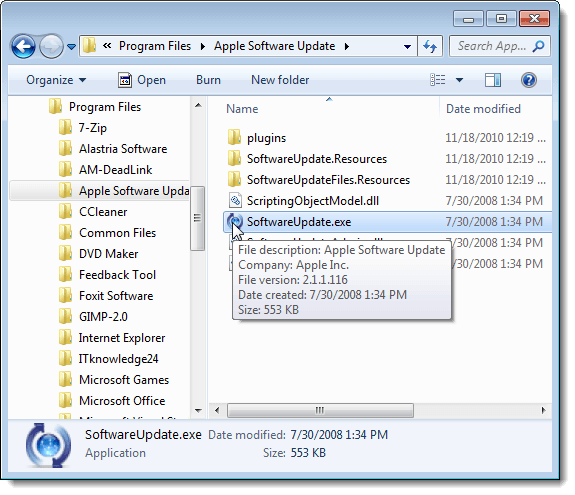 Apple Software Update executable file