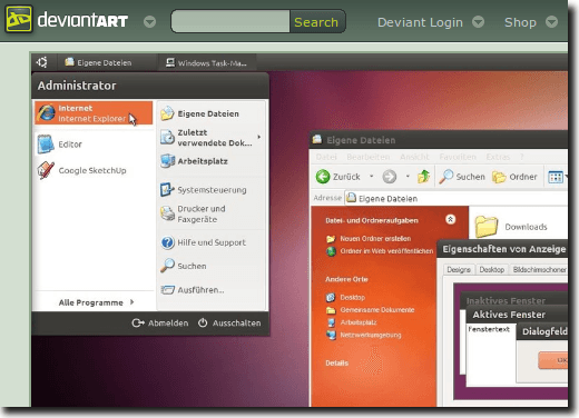 ubuntu windows 10 theme deviantart