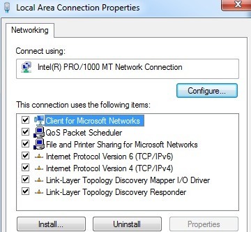 default network adapter settings windows 10