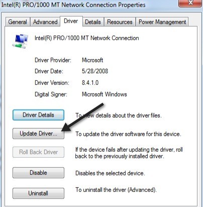 update network drivers