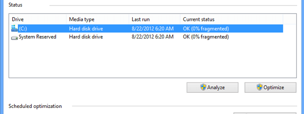 disk defrag missing in windows 10