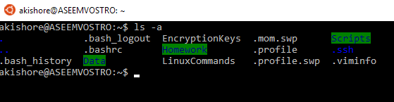 linux ls hidden files