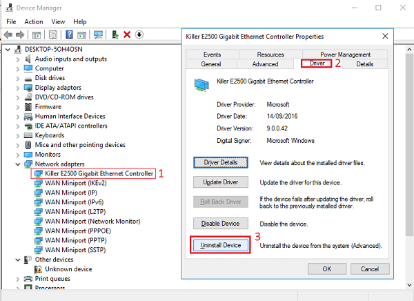 installing killer network drivers without manager