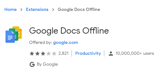 google docs offline chrome extension